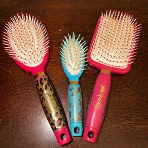 Goody Hair Brush Trio - Pink, Blue, and Leopard